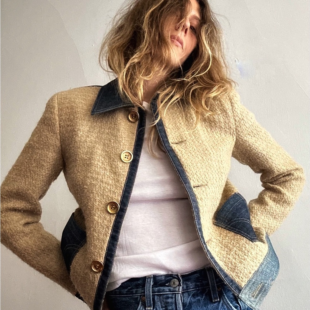 Vintage D&G Tweed & Denim Jacket - Picture 2 of 7